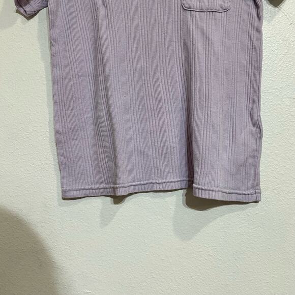 Current/Elliott Purple Ribbed Short Sleeve Tee Sz L NWOT - Picture 4 of 11